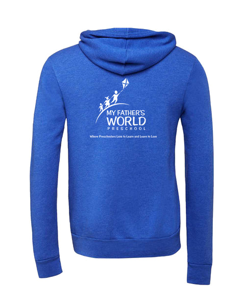 MFW Fall 2023 Adult Sponge Fleece Full-Zip Hoodie - heather true royal